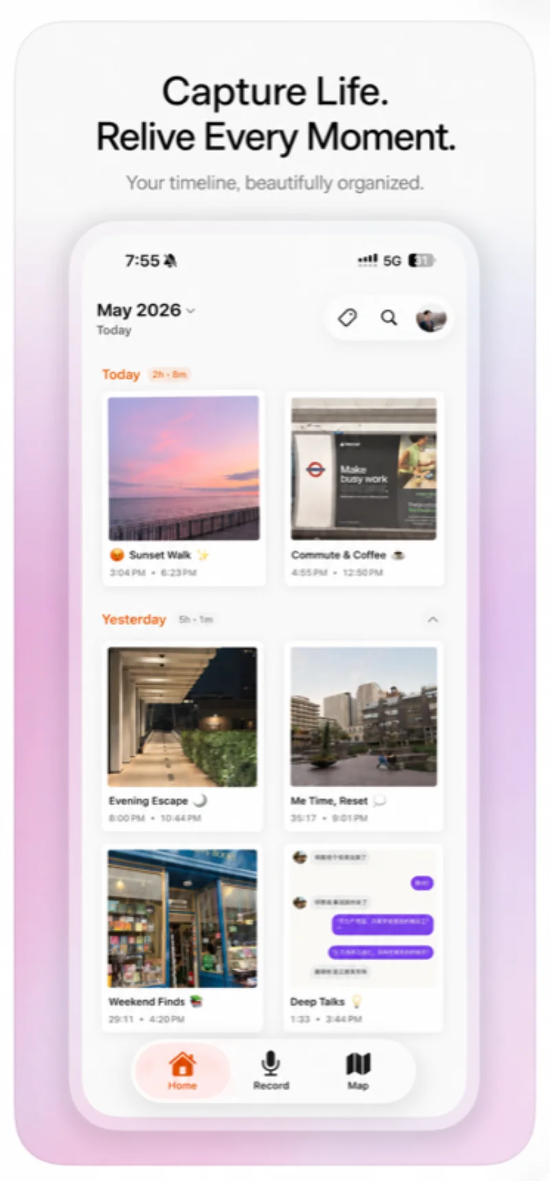 Timeline Cards — Your timeline, beautifully organized
