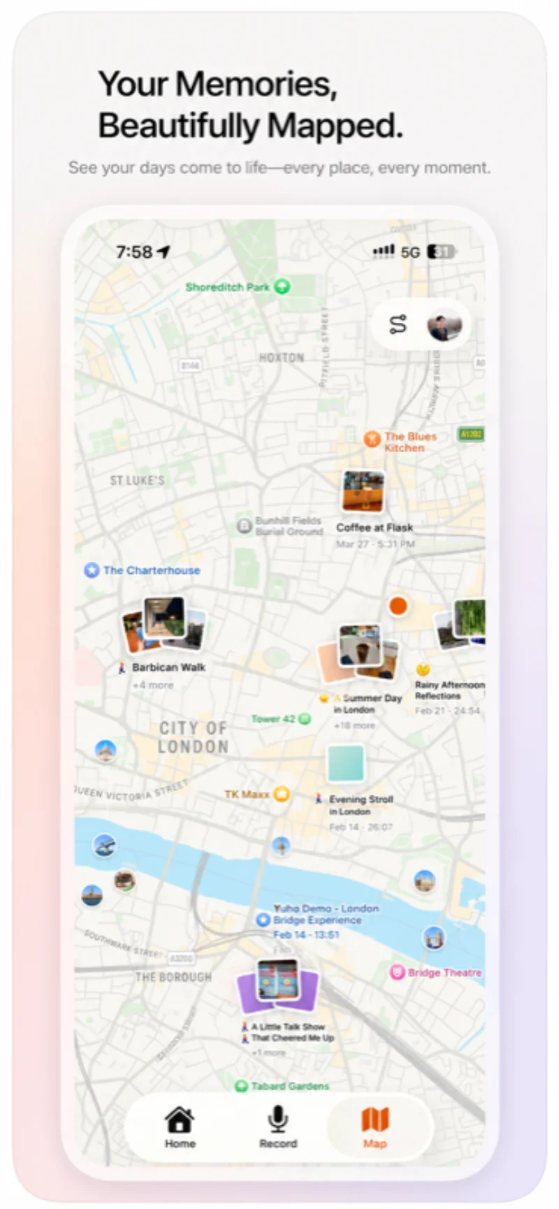 Memory Map — Your memories, beautifully mapped